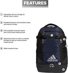 img 3 attached to Adidas Utility Backpack Black Silver Backpacks in Casual Daypacks