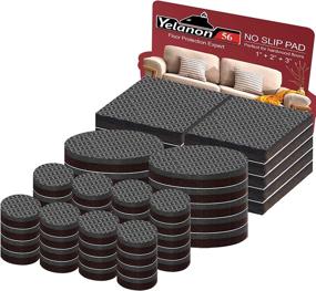 img 4 attached to 🪑 Non Slip Furniture Pads - 56 pcs (1+2) Furniture Grippers for Anti-Slide Furniture, Self-Adhesive Rubber Feet and Hardwood Floor Protectors