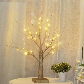 img 4 attached to 🌟 Bolylight 1.5ft Gold Table Tree Lamp with 24 Warm White LED Lights for Home Party and Wedding