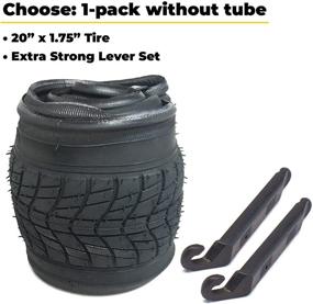 img 1 attached to 🚲 20 Inch Bike Tire Packages for Kids and BMX Bikes by Eastern. Compatible with 20x1.75 Tubes, Rims, Front or Rear Wheels. Includes Tire Tools. With or Without Tubes. Choose from 1 Pack or 2 Pack.