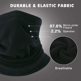 img 1 attached to Warm Up with CUIMEI Fleece Neck Warmer Gaiter: Essential Men's Accessories and Scarves