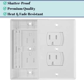 img 1 attached to 🔌 Bates- Safety Outlet Covers: Self Closing, 2 Pack for Baby Proofing and Child Safety