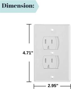 img 2 attached to 🔌 Bates- Safety Outlet Covers: Self Closing, 2 Pack for Baby Proofing and Child Safety
