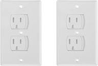 🔌 bates- safety outlet covers: self closing, 2 pack for baby proofing and child safety logo
