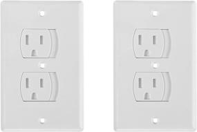 img 4 attached to 🔌 Bates- Safety Outlet Covers: Self Closing, 2 Pack for Baby Proofing and Child Safety