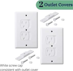 img 3 attached to 🔌 Bates- Safety Outlet Covers: Self Closing, 2 Pack for Baby Proofing and Child Safety