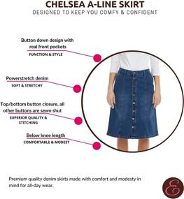 img 2 attached to Esteez Womens Denim Line Skirt Women's Clothing in Skirts