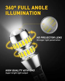 img 3 attached to AUXITO 912 921 LED Bulb: 2600 Lumens Super Bright Backup Reverse Light, Pack of 2