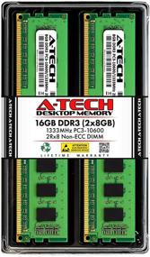 img 4 attached to 🚀 A-Tech 16GB DDR3 1333MHz 2x8GB RAM Upgrade Kit – Dual Rank, Non-ECC, 240-Pin UDIMM for Desktop PC – Boost Performance with Reliable 1.5V CL9 Technology