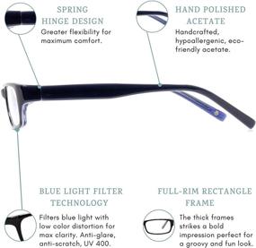 img 2 attached to Hypoallergenic Blue Light Blocker Glasses for Kids - Ideal Computer Glasses for Kids, Girls, and Boys (Ages 6-12) - Relieves Computer Eye Strain in Kids - Screen Glasses for Kids (Hiawatha Blue Jeans)