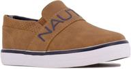 👟 nautica akeley brown boys' casual canvas sneaker shoes for sneakers: a stylish choice logo