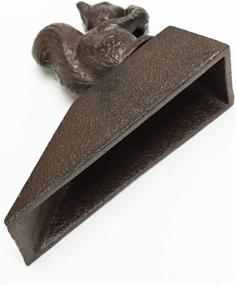 img 3 attached to 🐿️ Sungmor Heavy-Duty Cast Iron Cute Squirrel Door Stops - 13.8×5×10cm in Antique Style - Decorative Animal Statue Door Stopper Wedge - Windproof Door Holder for Patio, Yard, Garden, and Farmhouse