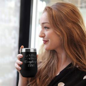 img 1 attached to It's Fine, I'm Fine, Everything is Fine 16-oz Travel Stemless Wine Tumbler - Hilarious Gifts for Her, Mom, Overwhelmed Men, and Women - 16-oz Black Travel Stemless Wine Tumbler