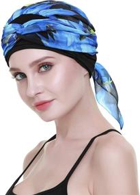 img 2 attached to 🎗️ Cancer-friendly Chemo Headwear Turbans for Women: Long Hair Head Scarf, Headwraps & Hats