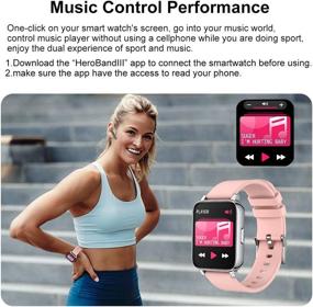 img 2 attached to 💪 1.69" Touch Screen Smartwatch for Men and Women - IP67 Waterproof Fitness Tracker with Heart Rate Monitor, Blood Oxygen & Sleep Monitor, Step Counter - Sports Run Watch for Android and iOS