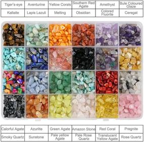 img 2 attached to 💎 Gemstone-Beads and Natural Crystal-Beads Irregular Chips Stone for DIY Jewelry Making - Premium Stone Beads Kit with 2 Rolls of Jewelry Beading Wire