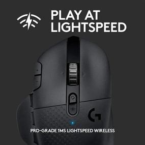 img 2 attached to Black Logitech G604 LIGHTSPEED Wireless Gaming Mouse - Up to 240 Hour Battery Life, Dual Wireless Modes, 15 Programmable Controls, Hyper-Fast Scroll Wheel