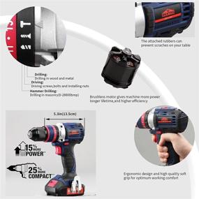 img 1 attached to 🔋 Efficient Cordless Brushless Batteries: 0-1800RPM with 2 Variable Speed Modes