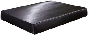 img 4 attached to Classic Luxury Silky Soft Queen Size Satin Fitted Sheet - Solid Black Color