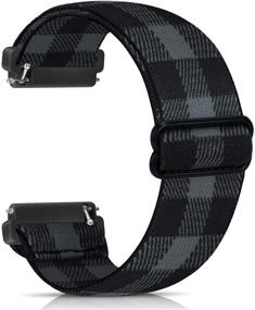 img 3 attached to 🌸 akimoom Elastic Watch Band: Soft Breathable Replacement Wristband Bracelet with Cute Flower Pattern for Versa/Versa 2/Versa Lite - Sport Watch Strap for Women and Men