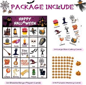 img 1 attached to 🎃 V-Opitos Halloween Bingo Game Card: Fun for Kids/Adults, 32 Players - Family/School Classroom/Large Group Game & Party Favor for Toddler Boy/Girl