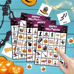 img 2 attached to 🎃 V-Opitos Halloween Bingo Game Card: Fun for Kids/Adults, 32 Players - Family/School Classroom/Large Group Game & Party Favor for Toddler Boy/Girl