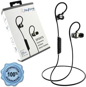 img 4 attached to 🎧 Беспроводная гарнитура Jayfone Bluetooth - наушники с шумоподавлением HD стерео, микрофон | Лучшие наушники для музыки, звонков с мобильного телефона | Влагозащитные спортивные наушники для бега, тренировок в зале | Надежная посадка