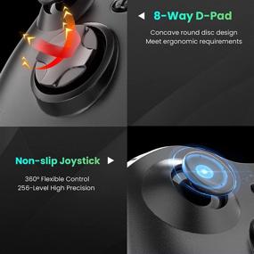 img 1 attached to 🎮 Black Wireless Game Controller - 2.4GHz Remote Gamepad Joystick with Receiver for PC (Windows 7/8/10)