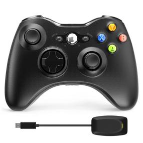 img 4 attached to 🎮 Black Wireless Game Controller - 2.4GHz Remote Gamepad Joystick with Receiver for PC (Windows 7/8/10)