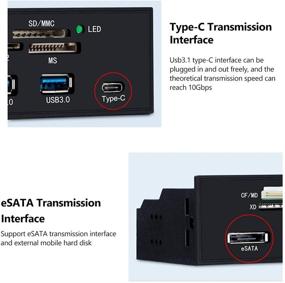 img 1 attached to 📧 Многофункциональный внутренний считыватель карт - передняя панель ПК с 6 слотами для карт, порт USB 3.0 - мультимедийный универсальный считыватель карт PC объемом 64 Гб - поддерживает M2, MSO, Memory, MS, XD, карты CF объемом 64 Гб.