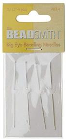 img 1 attached to 💫 Set of 4 Big Eye Beading Needles - Effortless Threading for Jewelry Making