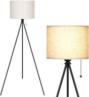 stylish mid century tripod floor lamp with adjustable led lighting - perfect for living room, bedroom, and office décor логотип