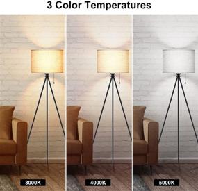 img 2 attached to Stylish Mid Century Tripod Floor Lamp with Adjustable LED Lighting - Perfect for Living Room, Bedroom, and Office Décor