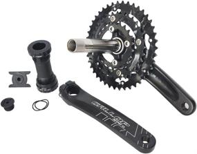 img 2 attached to 🚴 UPANBIKE Bike Crankset with Bottom Bracket: Ideal for Road Bike & Mountain Bicycle, 8 9-Speed M430 Crank Set