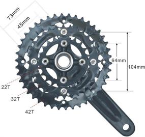 img 3 attached to 🚴 UPANBIKE Bike Crankset with Bottom Bracket: Ideal for Road Bike & Mountain Bicycle, 8 9-Speed M430 Crank Set