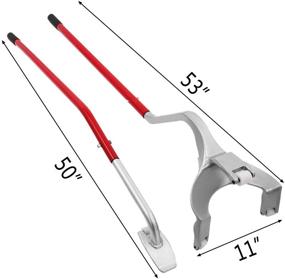 img 3 attached to 🔴 Mophorn Инструмент для монтажа и демонтажа шин: 17,5-24 дюйма Стальной борозды – Бескамерный ручной шиномонтажный станок для грузовиков для ремонта автомобилей (красный)