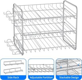 img 2 attached to 📦 Efficient and Space-Saving Bextsrack Can Rack Organizer: Stackable Pantry Can Storage Holder with Side Basket - Holds 42 Cans for Kitchen Pantry Cabinet - Silver