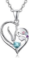 tangpoet sterling birthstone necklace daughter girls' jewelry logo