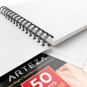 img 2 attached to Arteza Drawing Pad: Pack of 2, 8 x 10 Inches, 50 Pages Each – Durable 80-lb Paper, Sketch Pad for Art Students & Adults