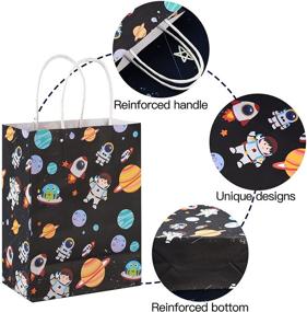 img 2 attached to 🚀 Ultimate Outer Space Party Bags for Kids - Sharlity 24 Packs with Handles, Ideal for Space Themed Birthday Celebrations (8.5 x 6.3 x 3.15 inch)