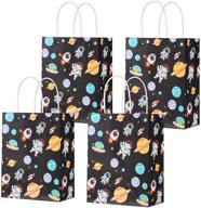 🚀 ultimate outer space party bags for kids - sharlity 24 packs with handles, ideal for space themed birthday celebrations (8.5 x 6.3 x 3.15 inch) logo