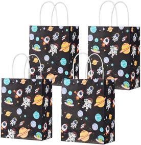 img 4 attached to 🚀 Ultimate Outer Space Party Bags for Kids - Sharlity 24 Packs with Handles, Ideal for Space Themed Birthday Celebrations (8.5 x 6.3 x 3.15 inch)