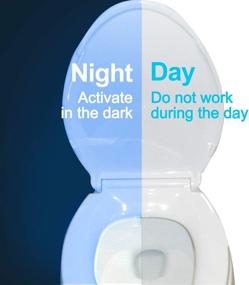 img 2 attached to 🚽 2-Pack Original Toilet Night Light with Motion Sensor Activated LED Lamp - Fun 8 Colors Changing Bathroom Nightlight, Perfect Toilet Bowl Seat Decoration Gadget - Ideal Gift for Dad, Adults, Kids, and Toddlers