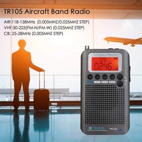 img 3 attached to 📻 Retekess TR105 Air Band Radio Receiver - Portable FM AM SW Full Band Radio with CB Receiver and Digital Alarm Speaker