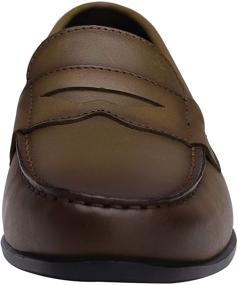 img 1 attached to Canven Leather Moccasin Business Brush Off Men's Shoes in Loafers & Slip-Ons