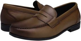 img 3 attached to Canven Leather Moccasin Business Brush Off Men's Shoes in Loafers & Slip-Ons