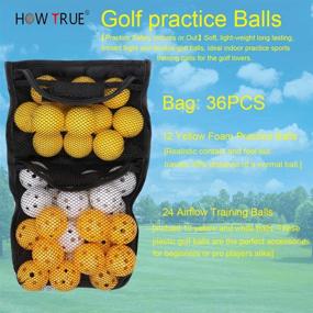 img 1 attached to 🏌️ Enhance Your Golf Skills with HOW TRUE 36 Pieces Practice Golf Balls: Soft Foam Balls for Indoor or Outdoor Training