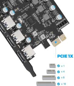 img 3 attached to Карта расширения UP5100 PCI-E: Добавьте 5 портов USB 3.0 для Windows/Mac Pro - Тип C (2) и Тип A (3), внутренний разъем USB 3.0