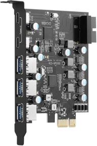 img 4 attached to Карта расширения UP5100 PCI-E: Добавьте 5 портов USB 3.0 для Windows/Mac Pro - Тип C (2) и Тип A (3), внутренний разъем USB 3.0