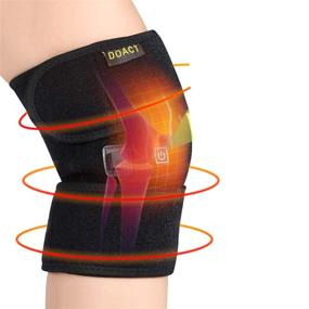 img 4 attached to 🔥 USB Knee Heating Pad for Men and Women - Knee Support with 3 Temperature Control for Joint Pain Relief, Knee Stiffness, Strains, Calf, Leg, and Arm - Thermal Therapy Brace Wrap (No Battery)